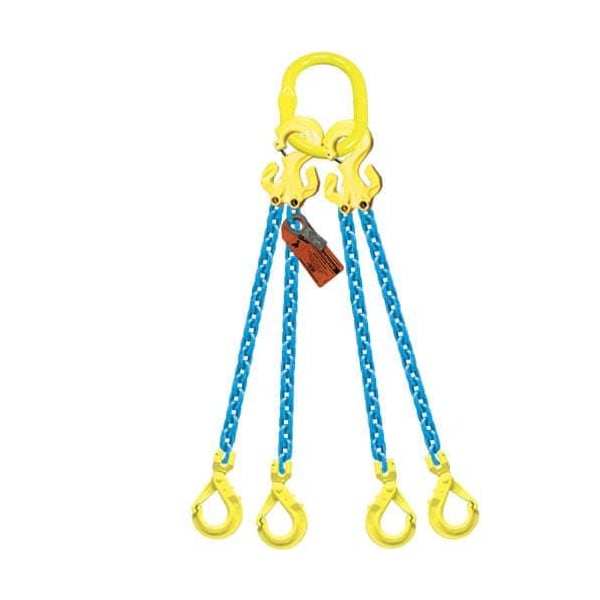 Grabiq Quad Leg 5/8 in Adjstbl Chain Slng TG4-GBK, 8ft L, 58700lb WLL G-5/8-TG4-GBK-08 - main